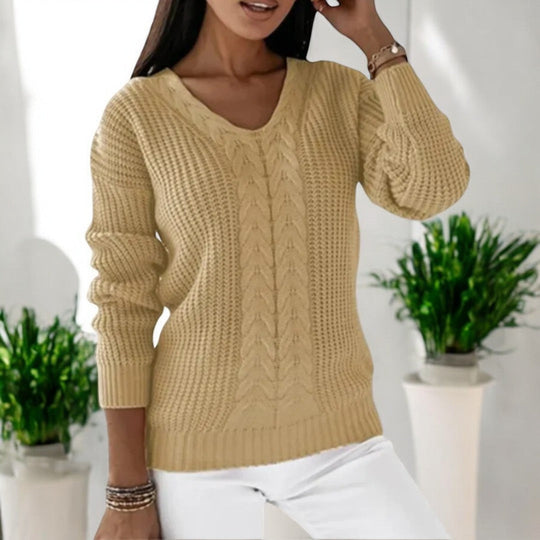 EB | Gemütlicher Skandinavischer Strickpullover für Den Alltagsstil