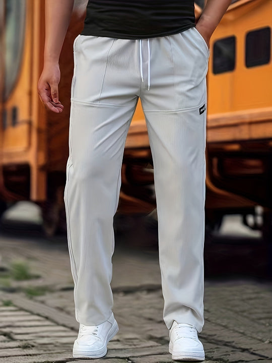 EB | Stilvolle Kordelzug Athletische Hosen mit Taschen für Herren