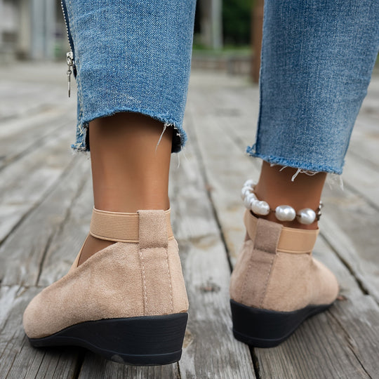 EB | Einfache Damen Ballerinas aus Atmungsaktivem Samt