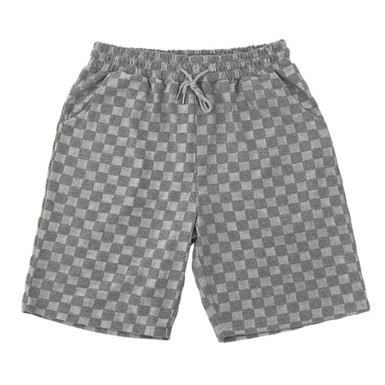EB | Schachbrettmuster Kurzarm-Shorts-Set