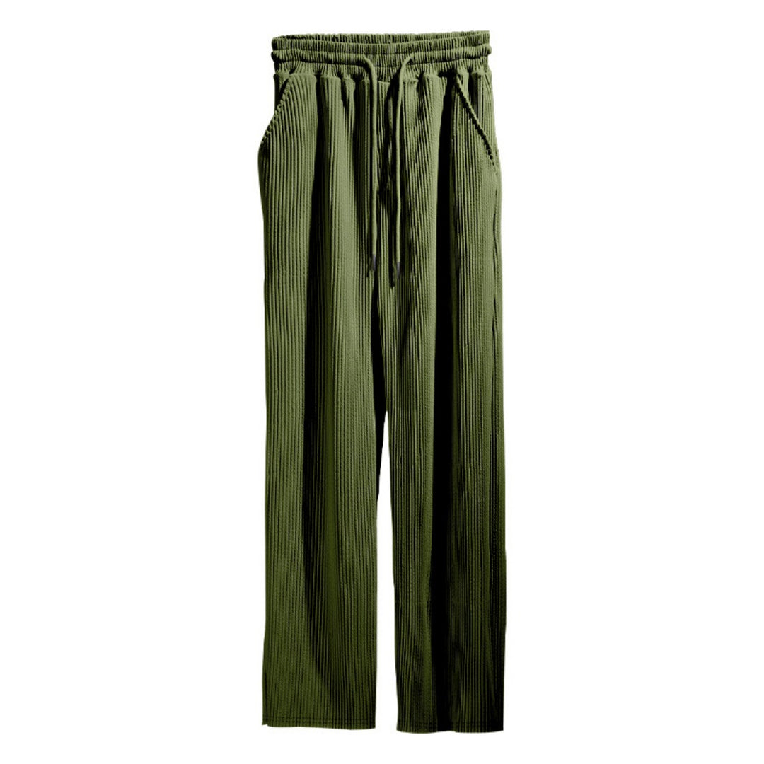 EB | Dropping Gestreifte Hose mit hoher Taille und weitem Bein