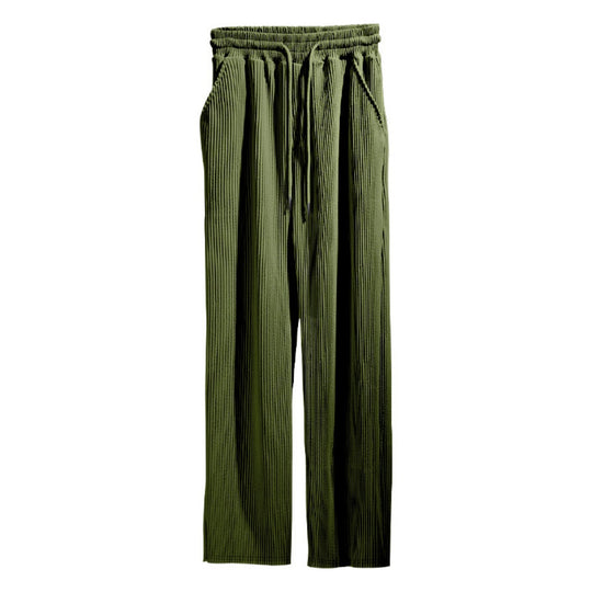 EB | Dropping Gestreifte Hose mit hoher Taille und weitem Bein