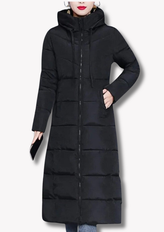 EB - Lässige Winter Lange Vollreißverschluss Daunenjacke für Damen