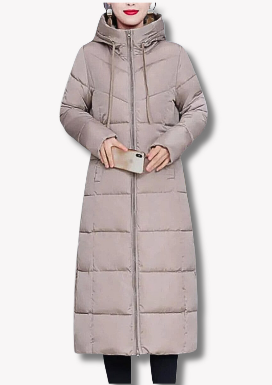 EB - Lässige Winter Lange Vollreißverschluss Daunenjacke für Damen