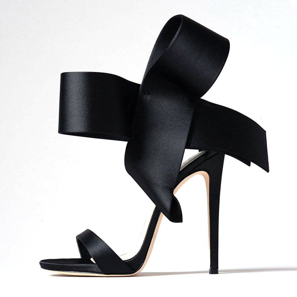 EB | Sommer Übergröße Schleife Knöchelriemen High Heels Sandalen für Frauen