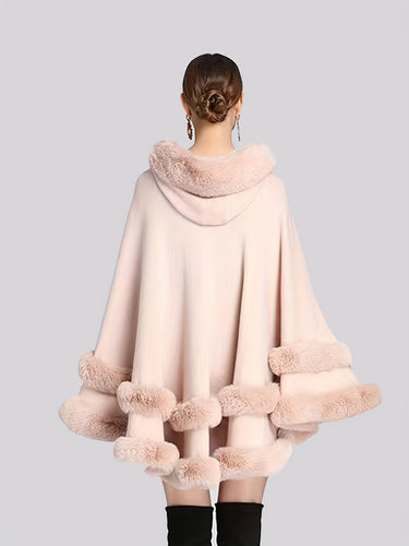 EB | Oversized Furry Cape Jacke für Frauen