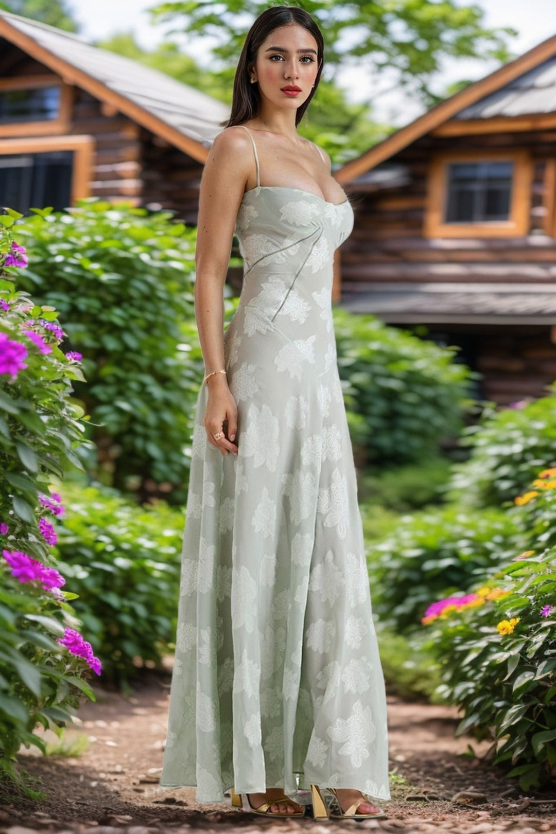 EB | Perspektive Slim Fit Hosenträger Blumenkleid