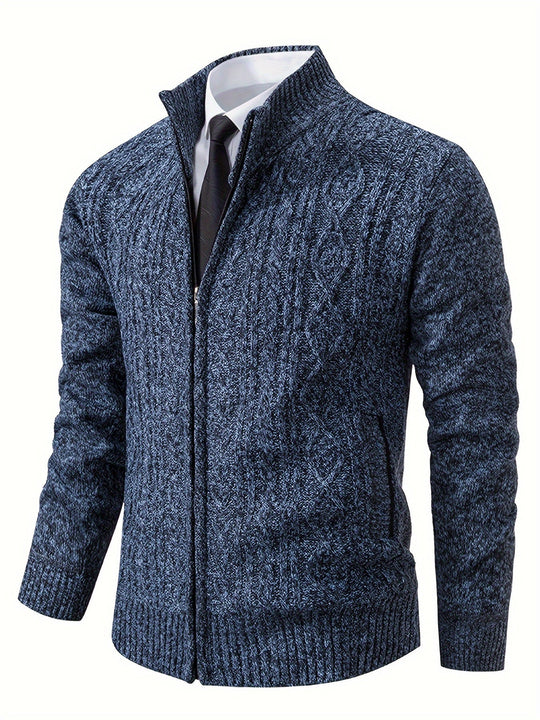 EB | Strickcardigan mit Reißverschluss und Muster Acryl Bequem und Warm