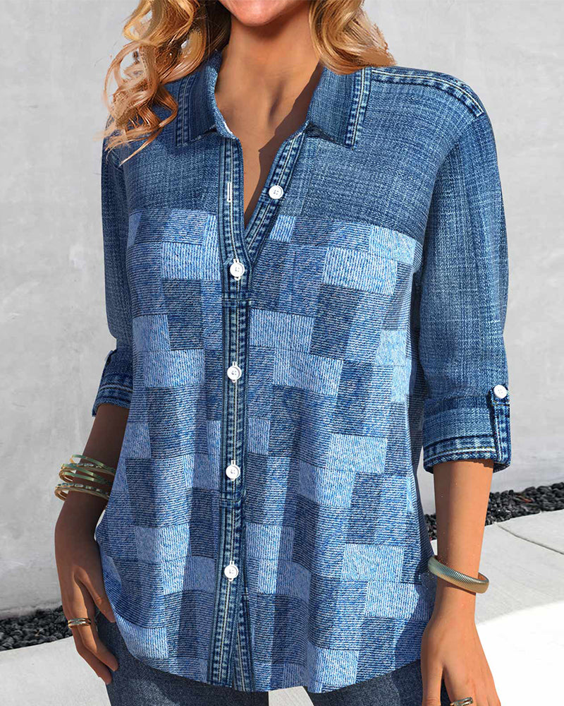EB | Denim Effekt Print