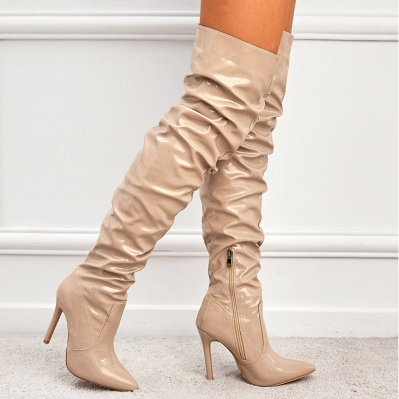 EB | Kniehohe Lange Stiefel für Frauen mit Super Hohem Absatz für Partys