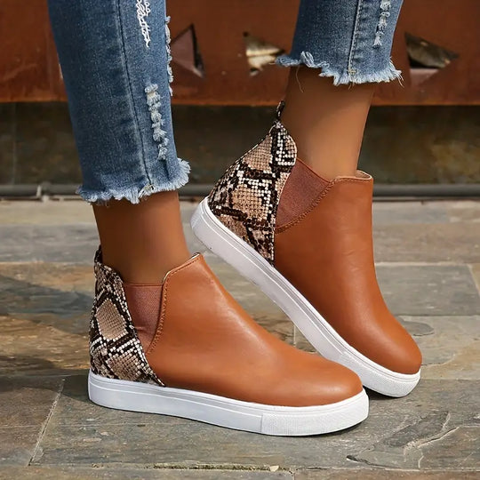 EB | Damenstiefel mit Schlangenlederdesign