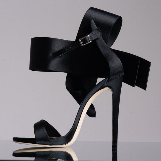 EB | Sommer Übergröße Schleife Knöchelriemen High Heels Sandalen für Frauen
