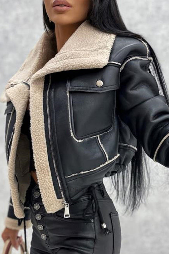 EB | kurze Reißverschluss Bikerjacke