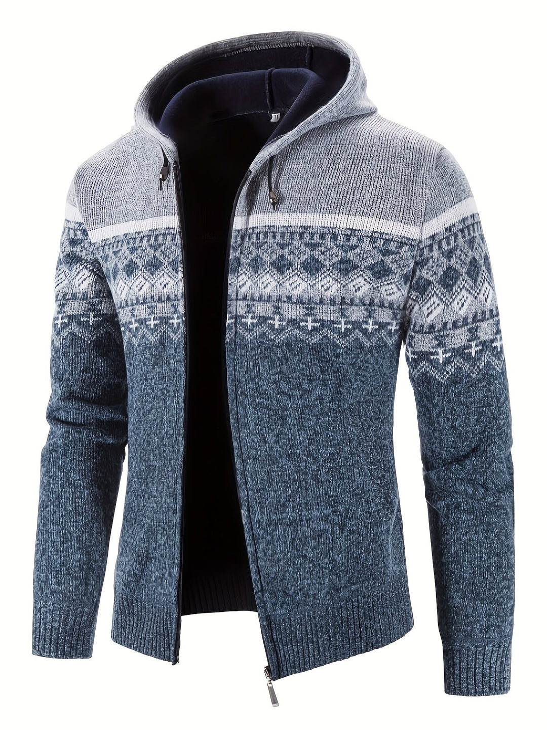 EB | Gemusterter Hoodie Baumwolle und Polyester Warm und Stilvoll