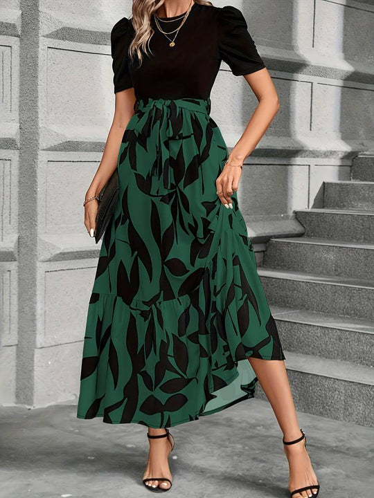 EB | Kleid mit Floralem Druck und Rundhalsausschnitt