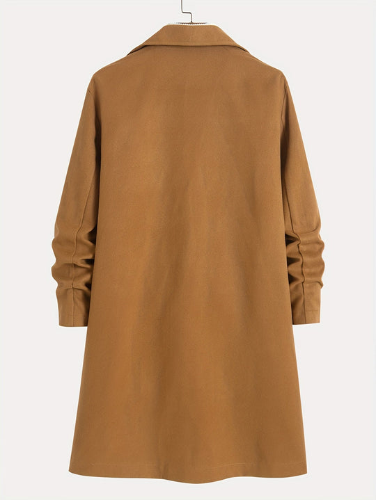 EB | Elegante Lange Jacke Polyester und Wolle Klassisch und Warm