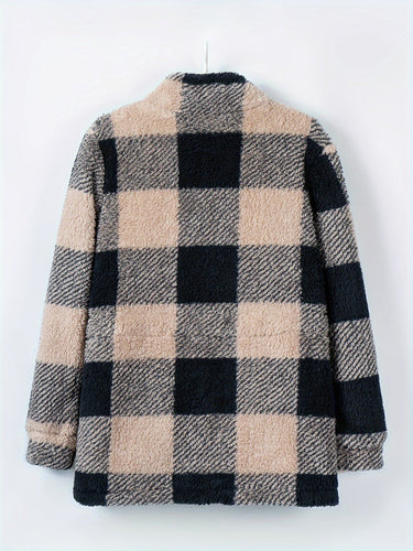 EB | Karierte Jacke Aus Weichem Material Polyester Bequem und Stilvoll