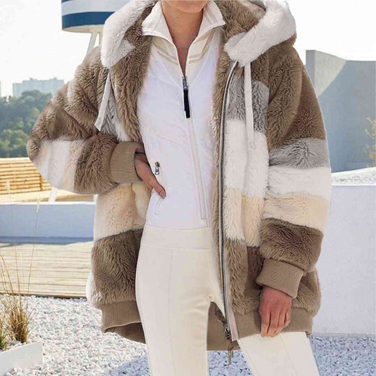 EB | Color Block Zip-Up Kapuzenjacke