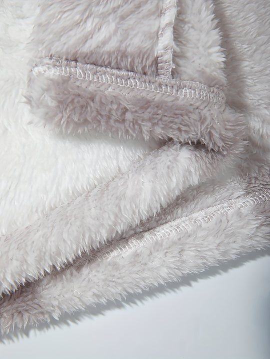 EB | Karierte Shirtjacke Aus Plüsch Polyester Weich und Warm