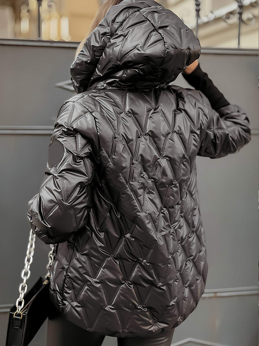 EB | Patchwork-Jacke mit Kapuze