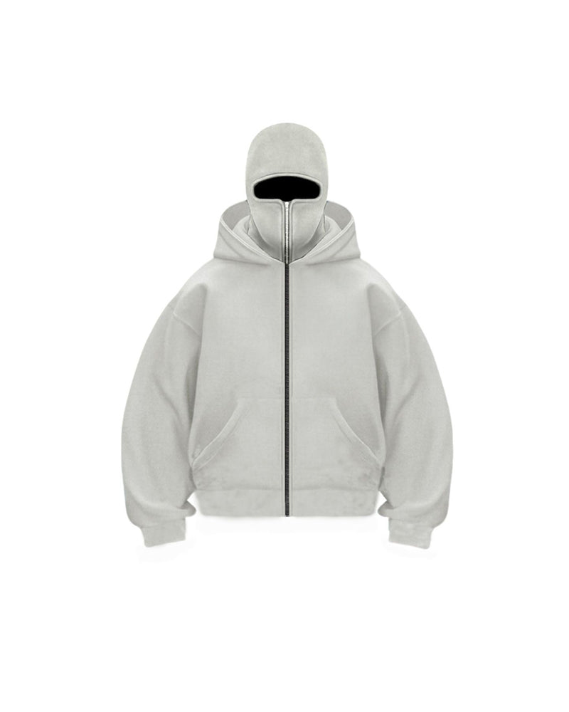 EB | Sweatshirt Mantel mit Doppelkapuze und Reißverschluss