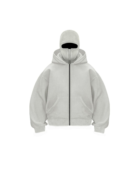 EB | Sweatshirt Mantel mit Doppelkapuze und Reißverschluss
