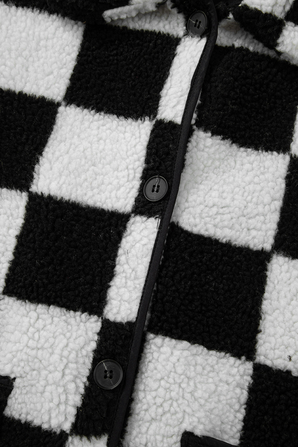 EB | Gitter Sherpa Jacke Polyester Warm und Trendy Produktbeschreibung: