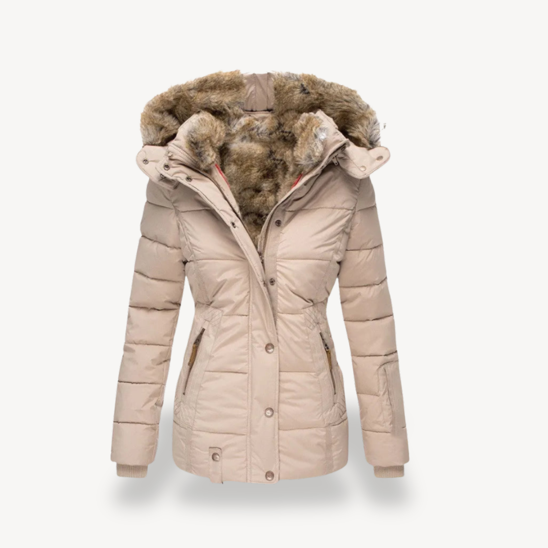EB | Damen Kunstfellgefütterte Pufferjacke