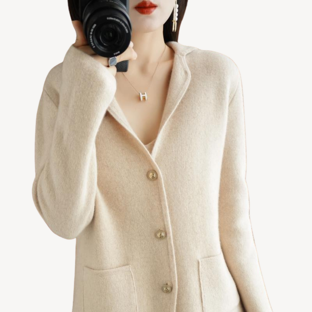 EB | Damen Wollcardigan mit Knöpfen