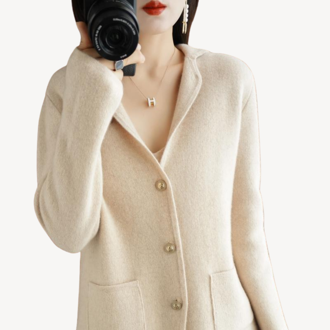 EB | Damen Wollcardigan mit Knöpfen