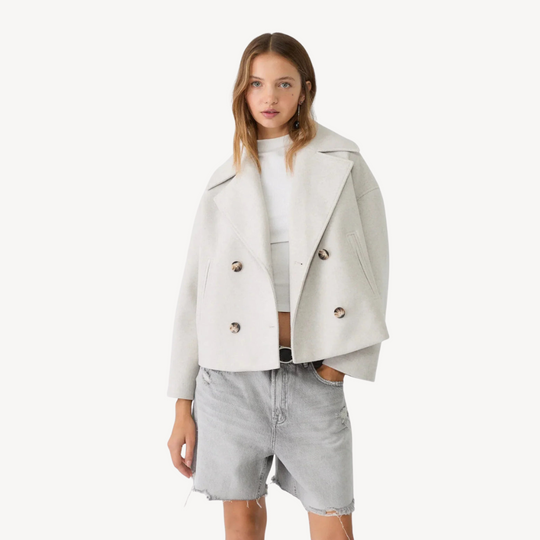 EB | Kürzerer Woll-Peacoat für Frauen
