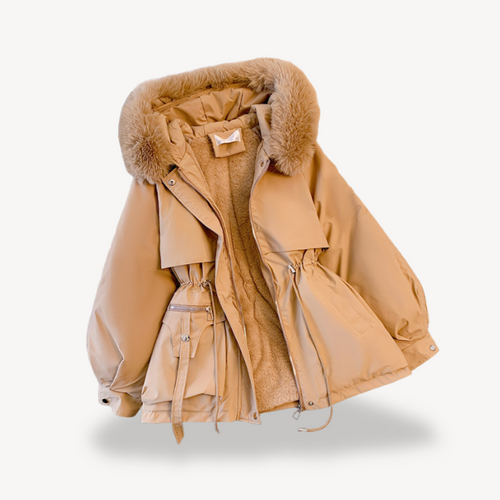 EB | Damen Kunstfell Gefütterte Parka Jacke