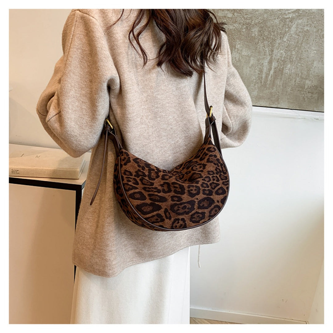 EB | Vintage Umhängetasche mit Leopardenmuster