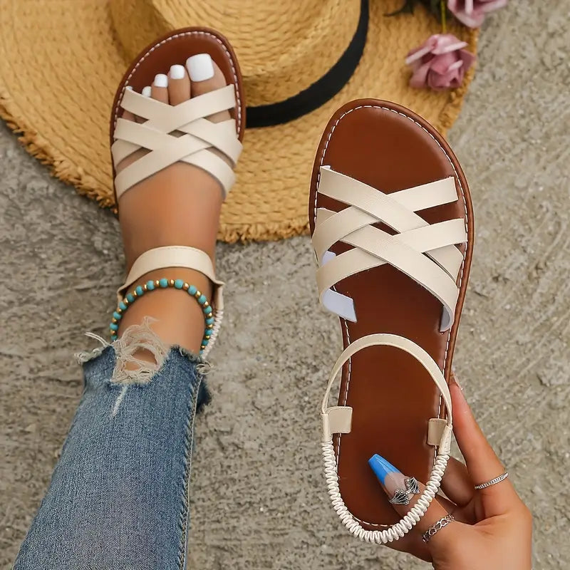 EB | Sommer Römische Sandalen für Frauen mit Offener Zehe, Rutschfest und Elegant