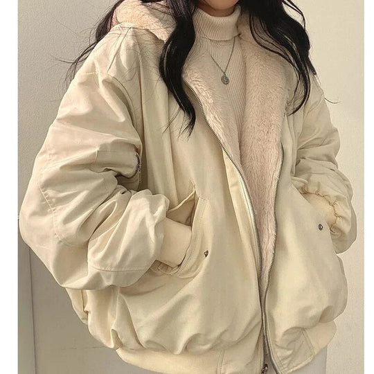EB | Damen Pufferjacke mit Teddyfell