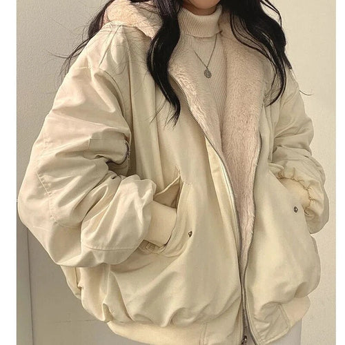 EB | Damen-Pufferjacke mit Teddy-Fleece