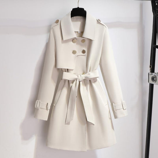 EB | Damen Stilvoll Trenchcoat Weiß