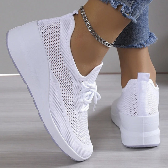 Bequeme Leichte Damen Schlupfschuh Atmungsaktive Sneaker EB