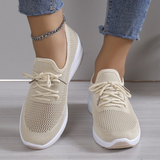 Bequeme Leichte Damen Schlupfschuh Atmungsaktive Sneaker EB