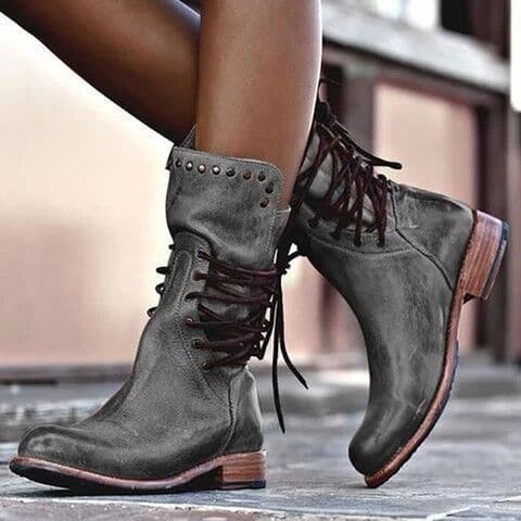 Bequeme Warme Elegante Schlupf Ohne Schnürsenkel Stiefel EB