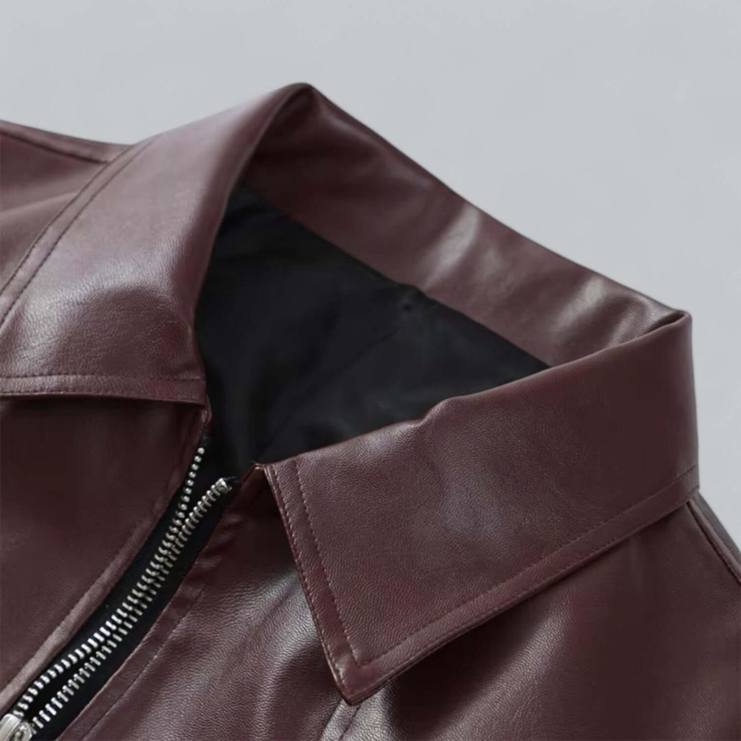 EB | Unisex Vintage Stil Lederlook Jacke