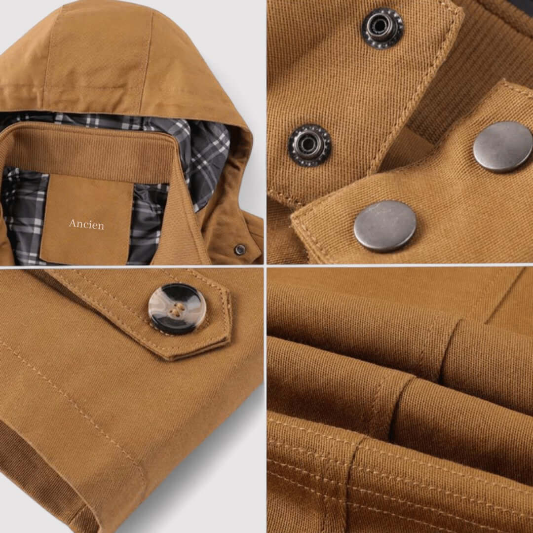 EB | Herren wasserdichte Winterjacke mit Kapuze