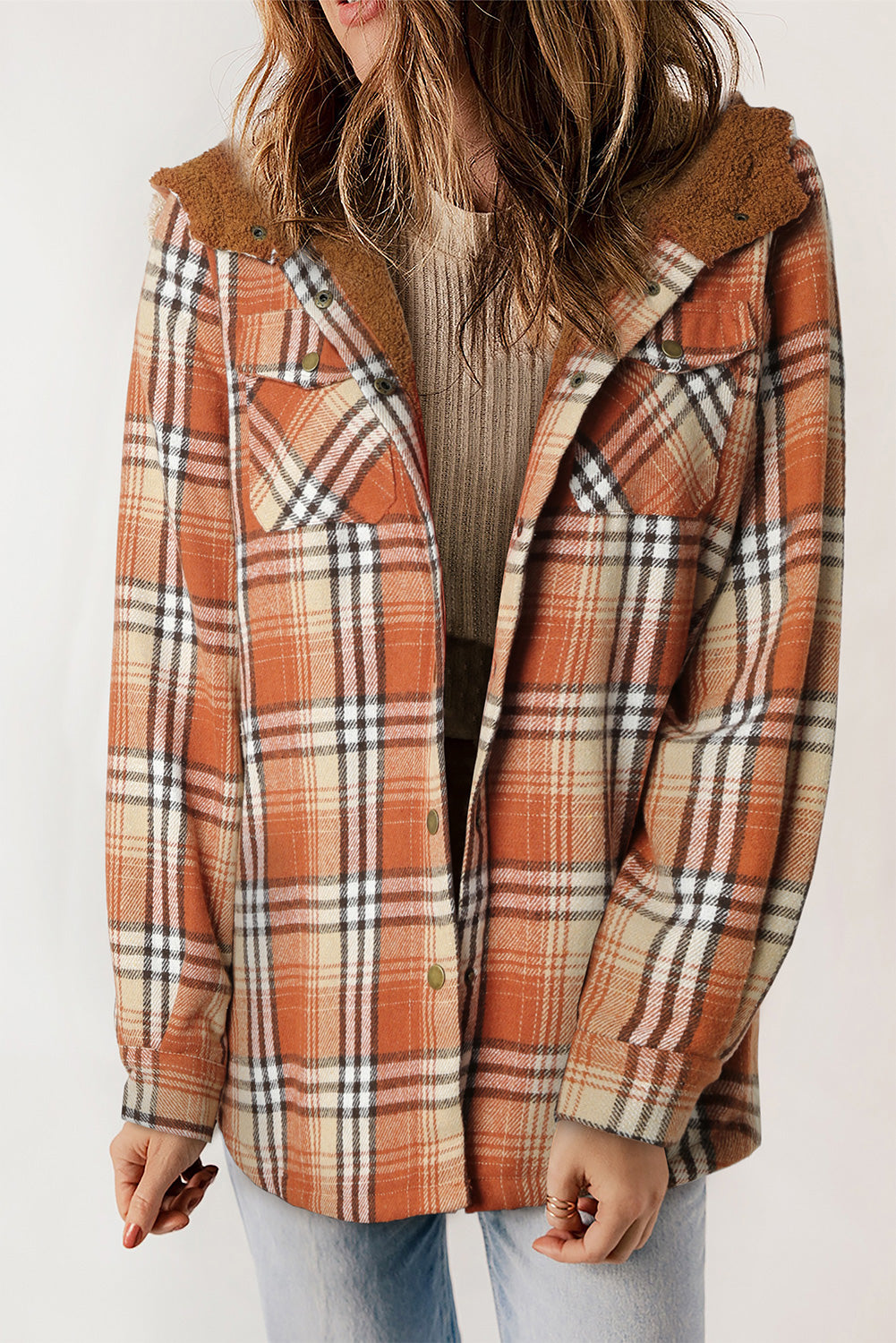 EB | Gepunktete Jacke mit Kapuze Weiches Plüschfutter Perfekt für Kalte Tage