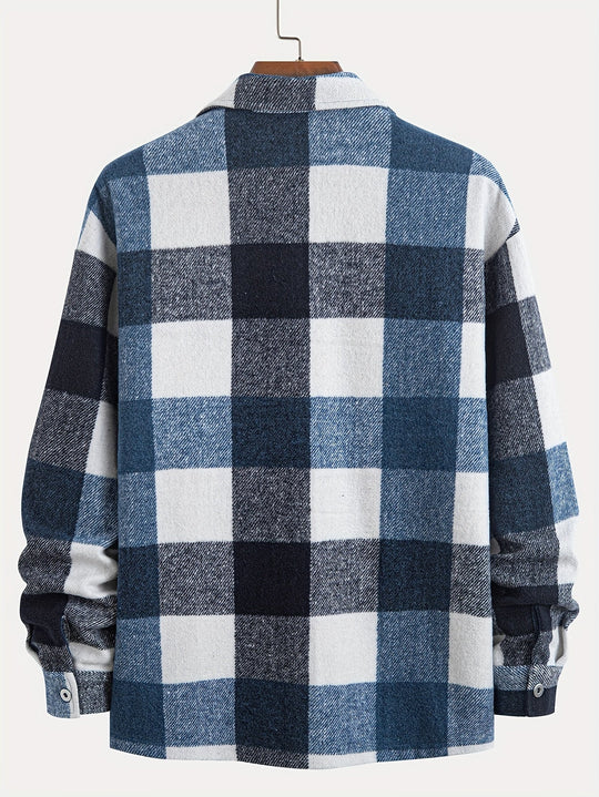 EB | Karierter Hemdjacke Baumwolle Lässig und Trendy