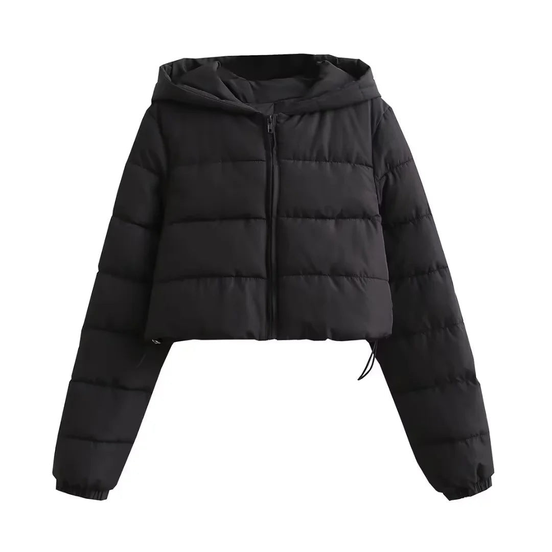 EB | Kapuzen Cropped Slim Winterjacke