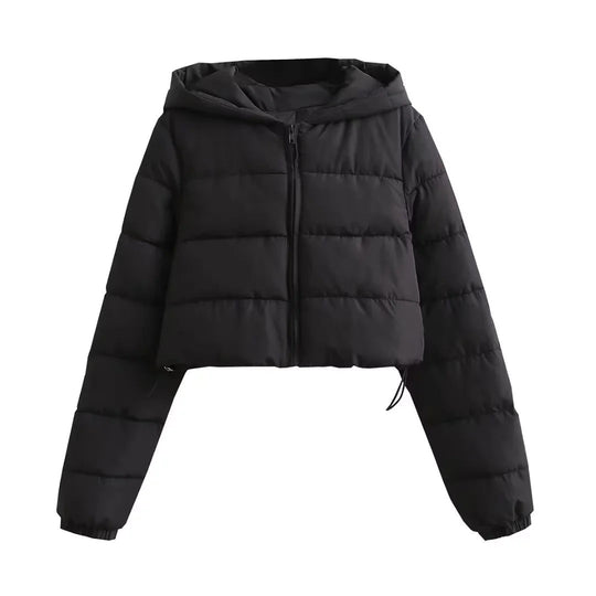 EB | Kapuzen Cropped Slim Winterjacke