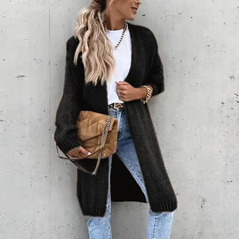 EB | Elegante Damenjacke Mittel Lang & Warm Für Herbst/winter