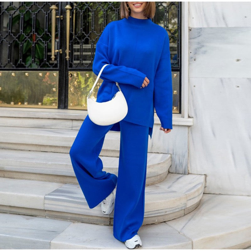 EB | Übergröße Damen Loungewear Satz mit Weitem Bein