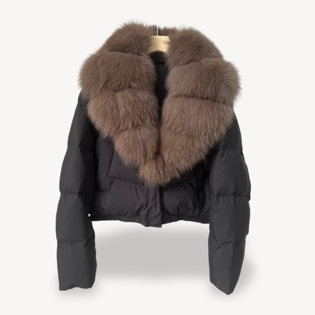 EB | Winter Pufferjacke mit Kunstfellkragen für Damen