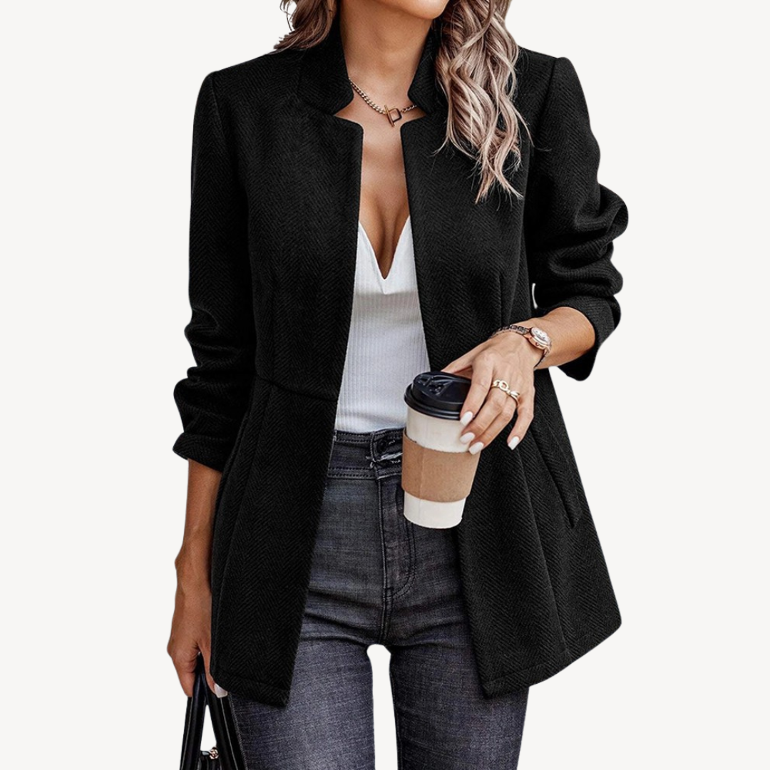 EB | Damen Fischgrät Blazerjacke